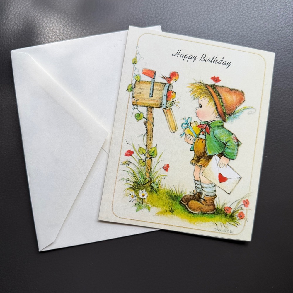 Vtg 1993 Little Children Birthday Greeting Card Religious Verse Proverbs 21:21